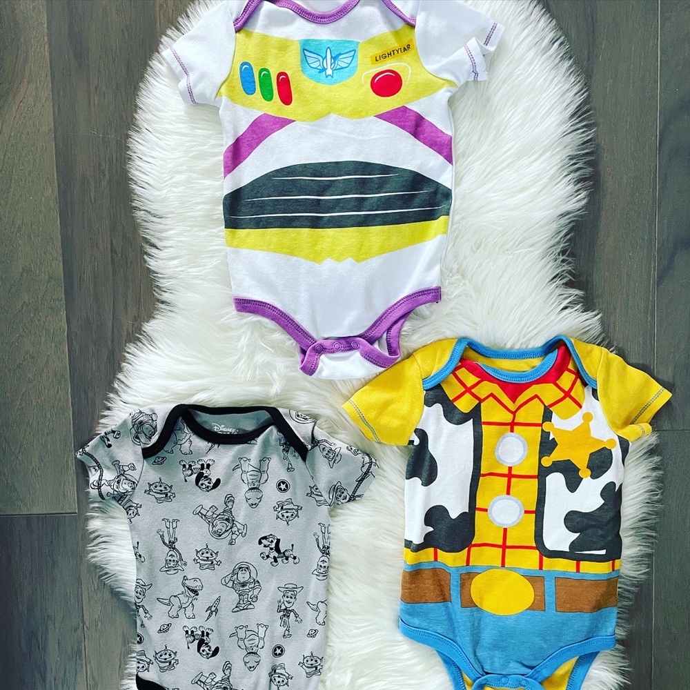 Toy Story Onesies - 3 NWOT - Picture 1 of 8
